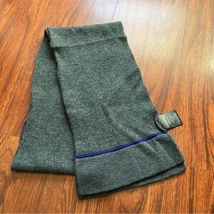 Superdry Charcoal Knit Scarf with Royal Blue Detail